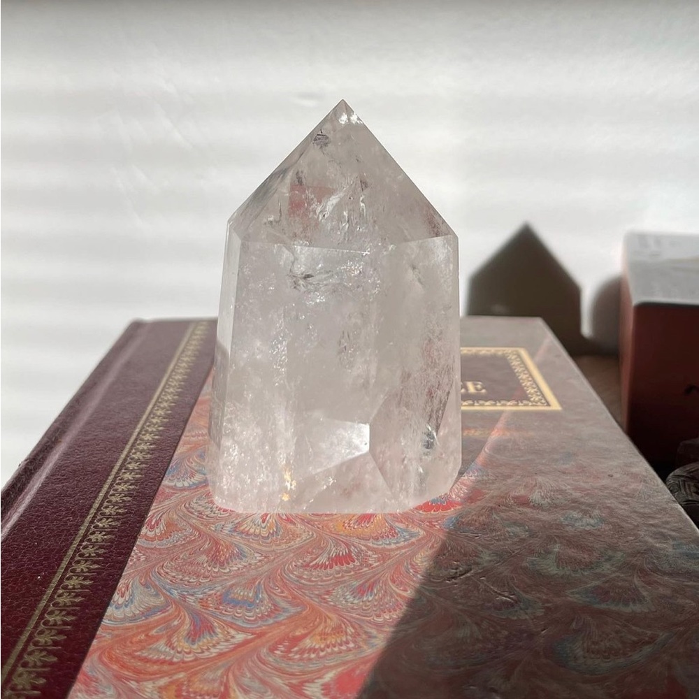 Clear Quartz Tower with Rainbows 🌈